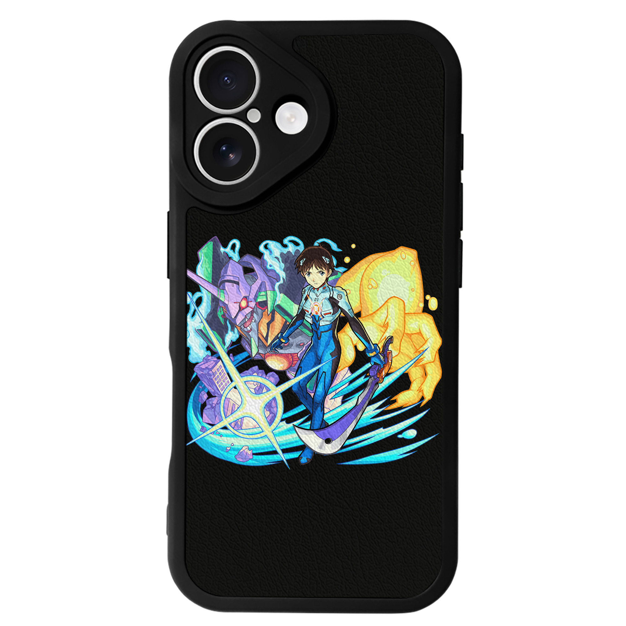 （画像用） EVA 新世紀エヴァンゲリオン 【iPhone 16シリーズ対応】シリコンスマホケース（レザー調） 材質：シリコン
